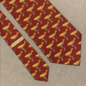 Tiffany & co men's fish and dragonfly tie